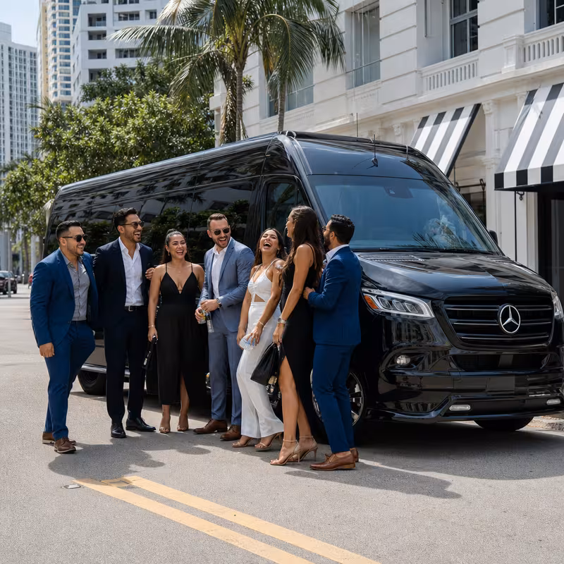 Miami Bachelor & Bachelorette Transportation fleet vehicle