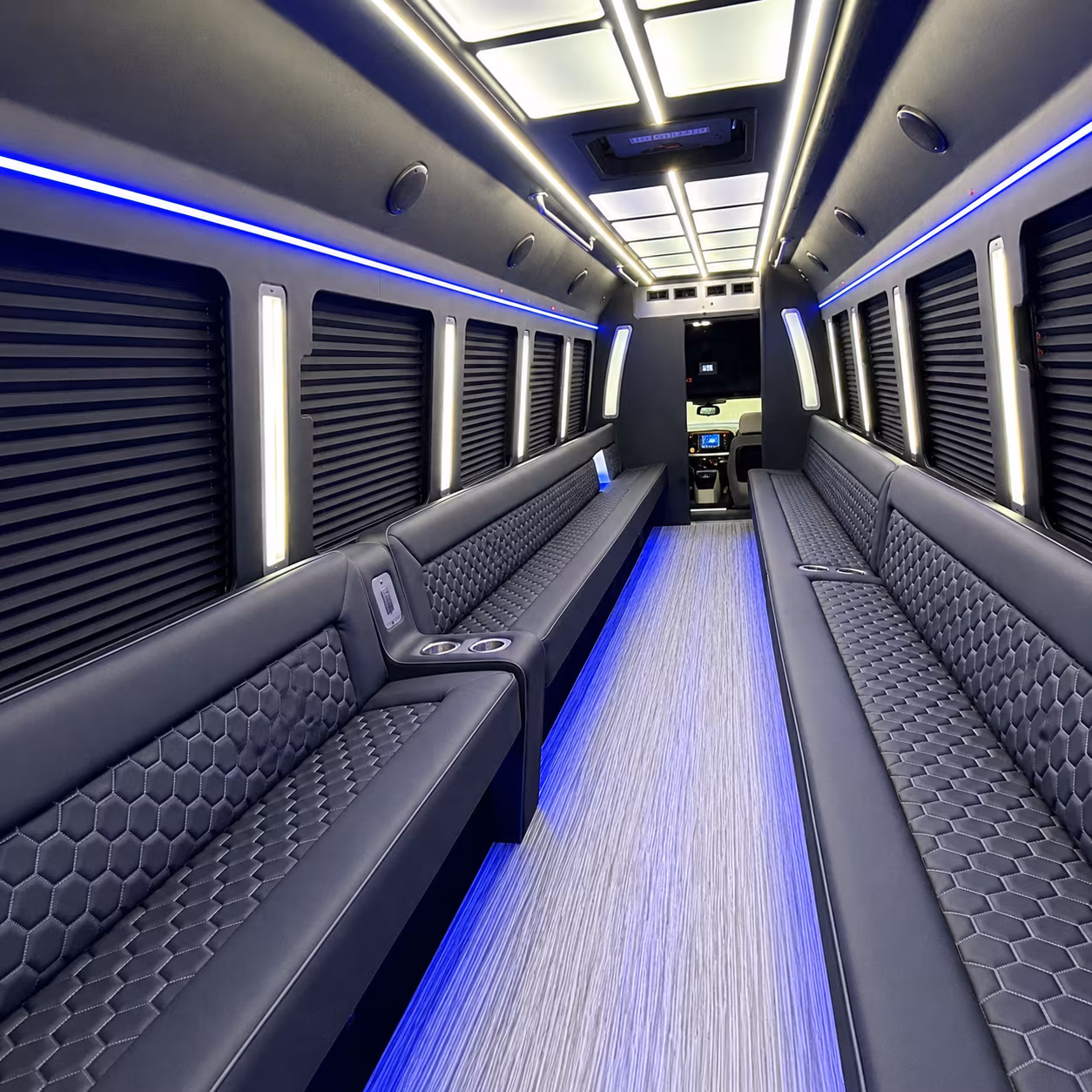 Miami Birthday, Sweet 16, & Quinceañera Transportation party bus exterior