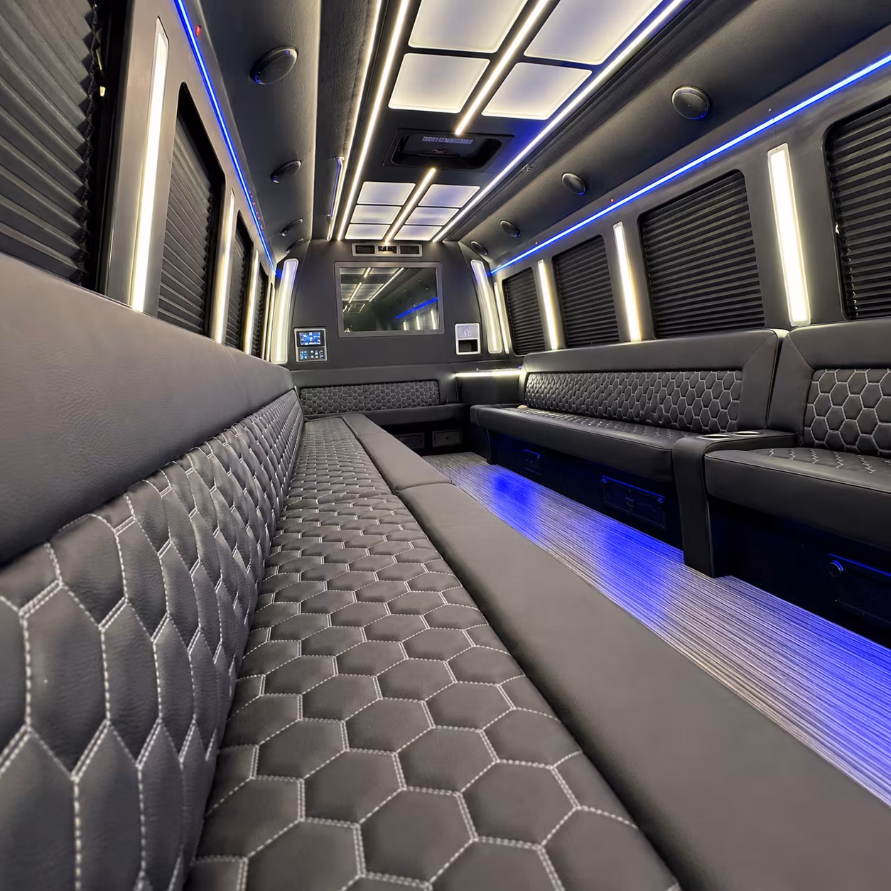 Miami Concert & Music Festival Transportation party bus interior