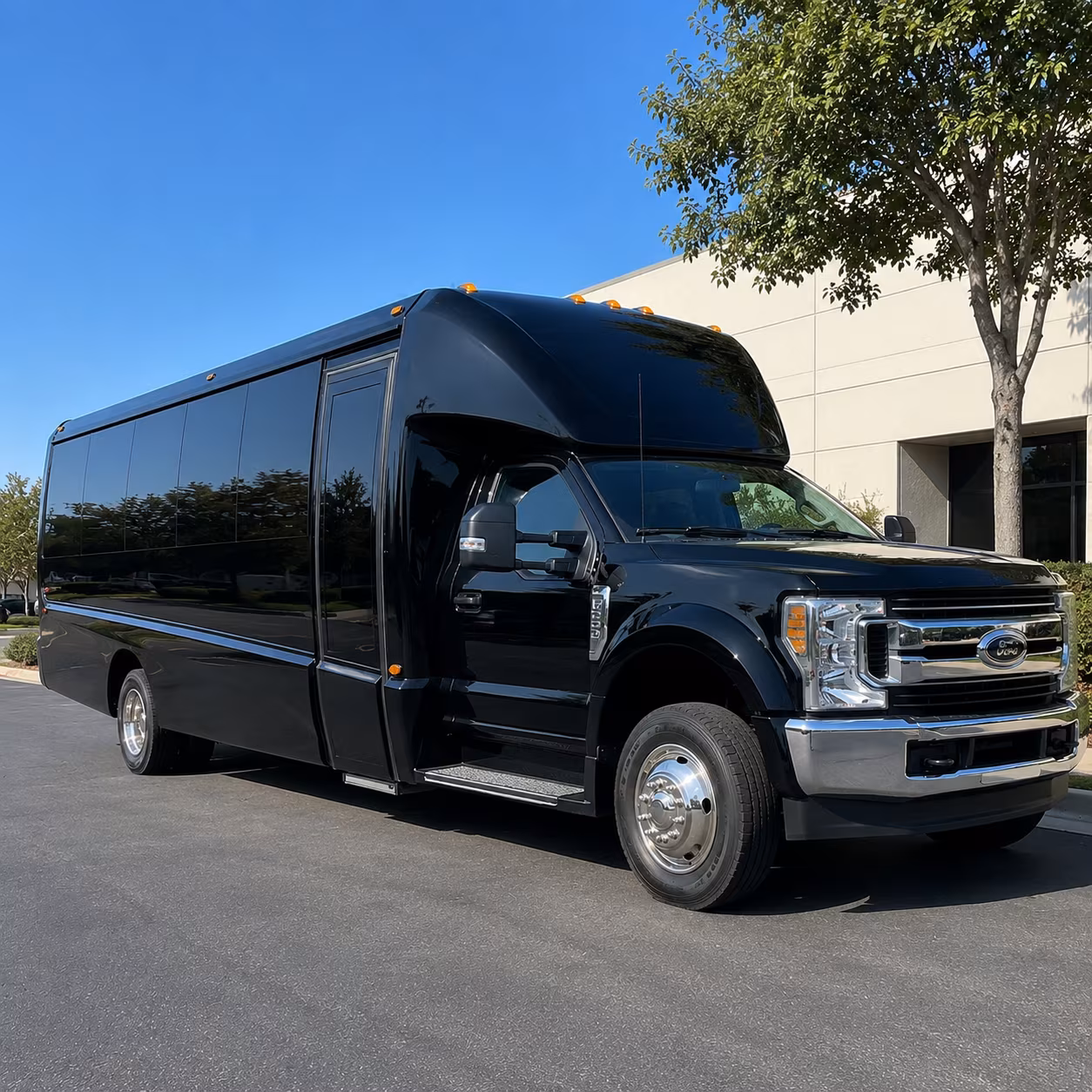 Miami School Event Transportation party bus exterior