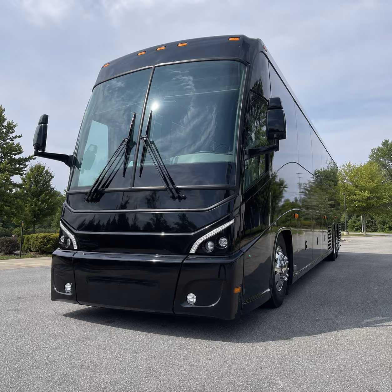 Miami School Event Transportation party bus exterior