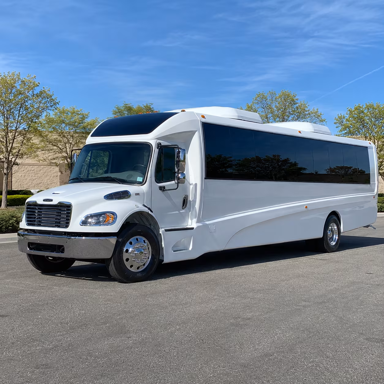 Miami School Event Transportation party bus exterior