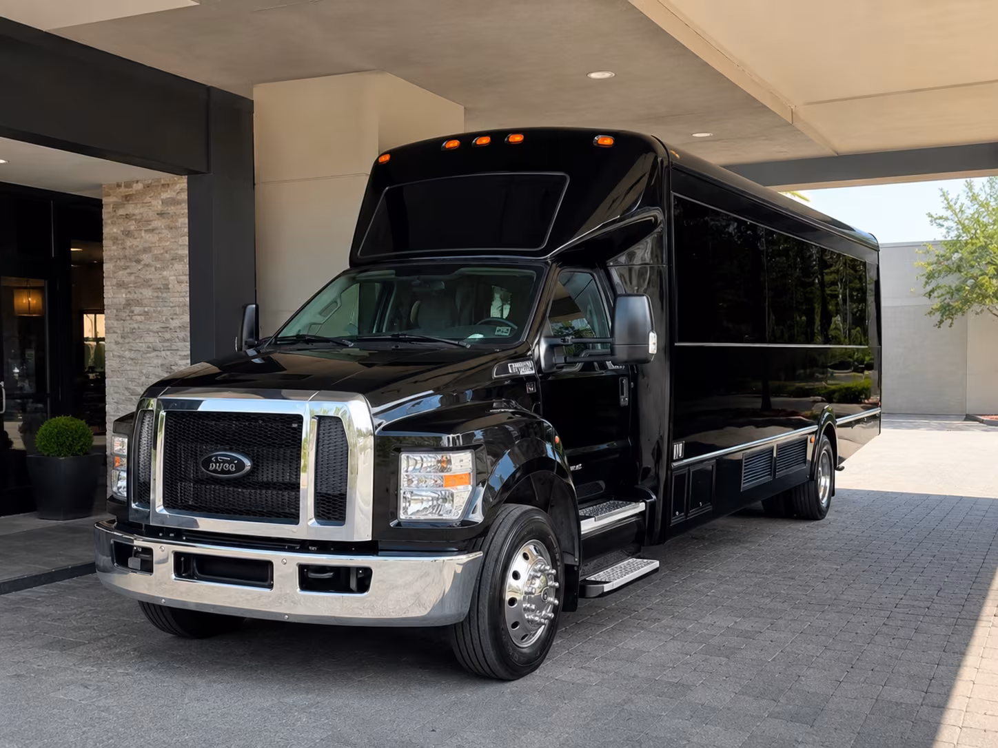 Miami Wedding Transportation party bus exterior