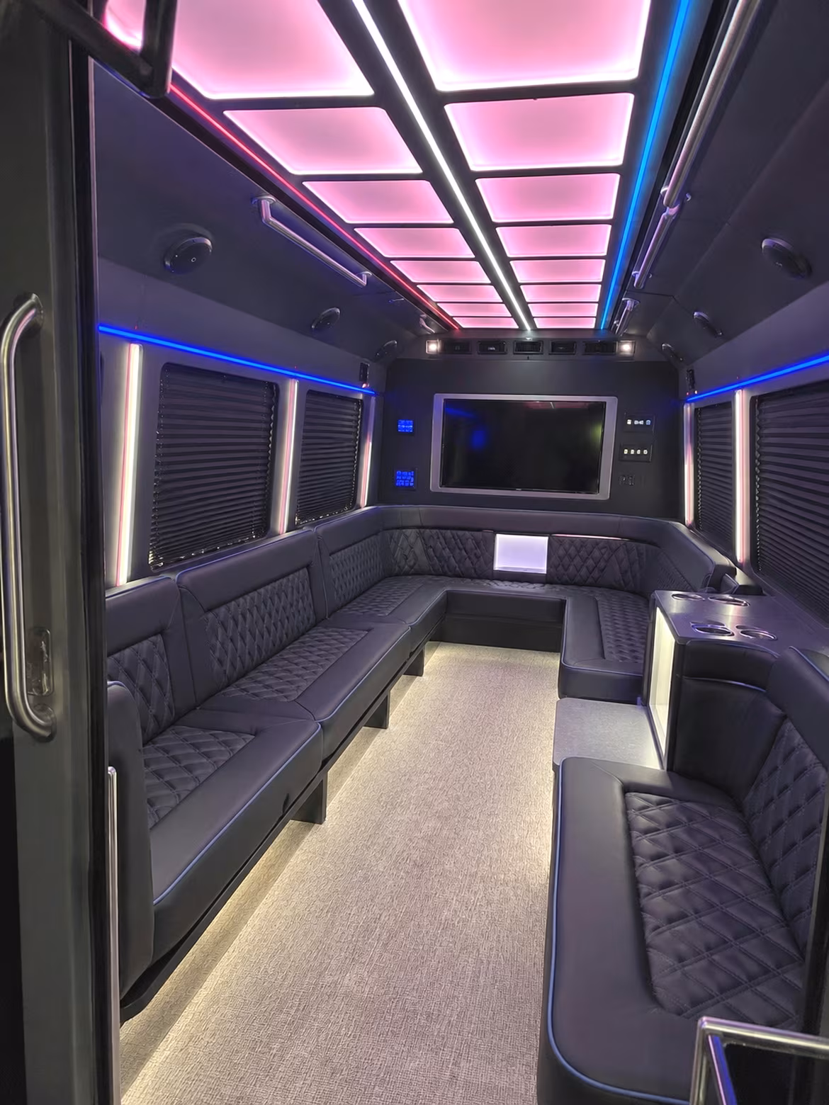 Miami Wedding Transportation party bus interior