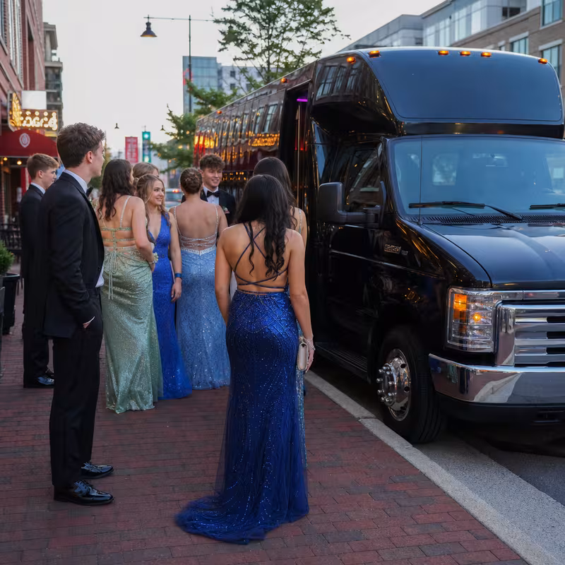 Passengers loading luggage while boarding a Miami group shuttle